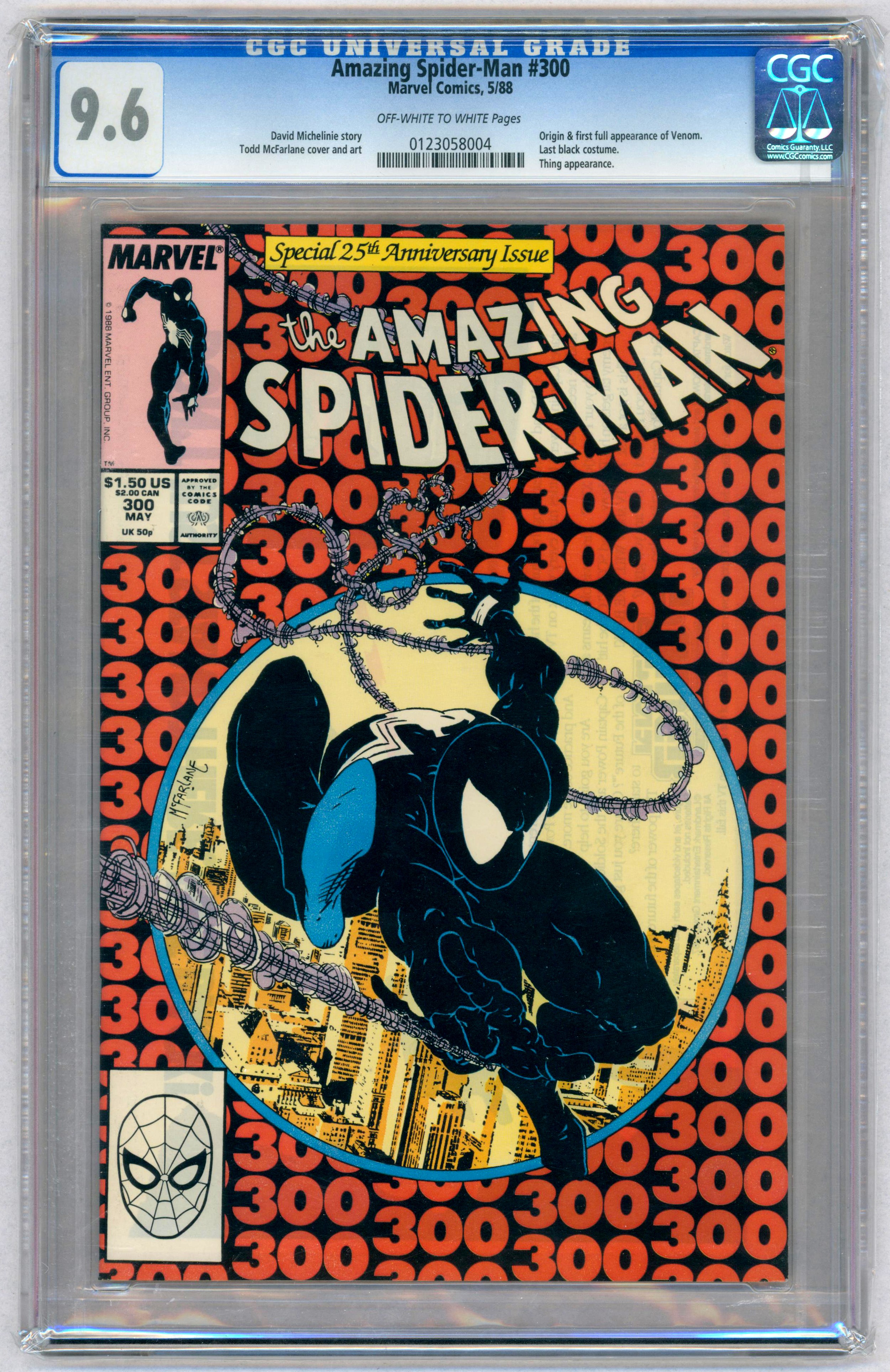 AMAZING SPIDER-MAN #300 – (1988 Marvel) – GRADED 9.6 by CGC – Key issue Origin & First appearance of