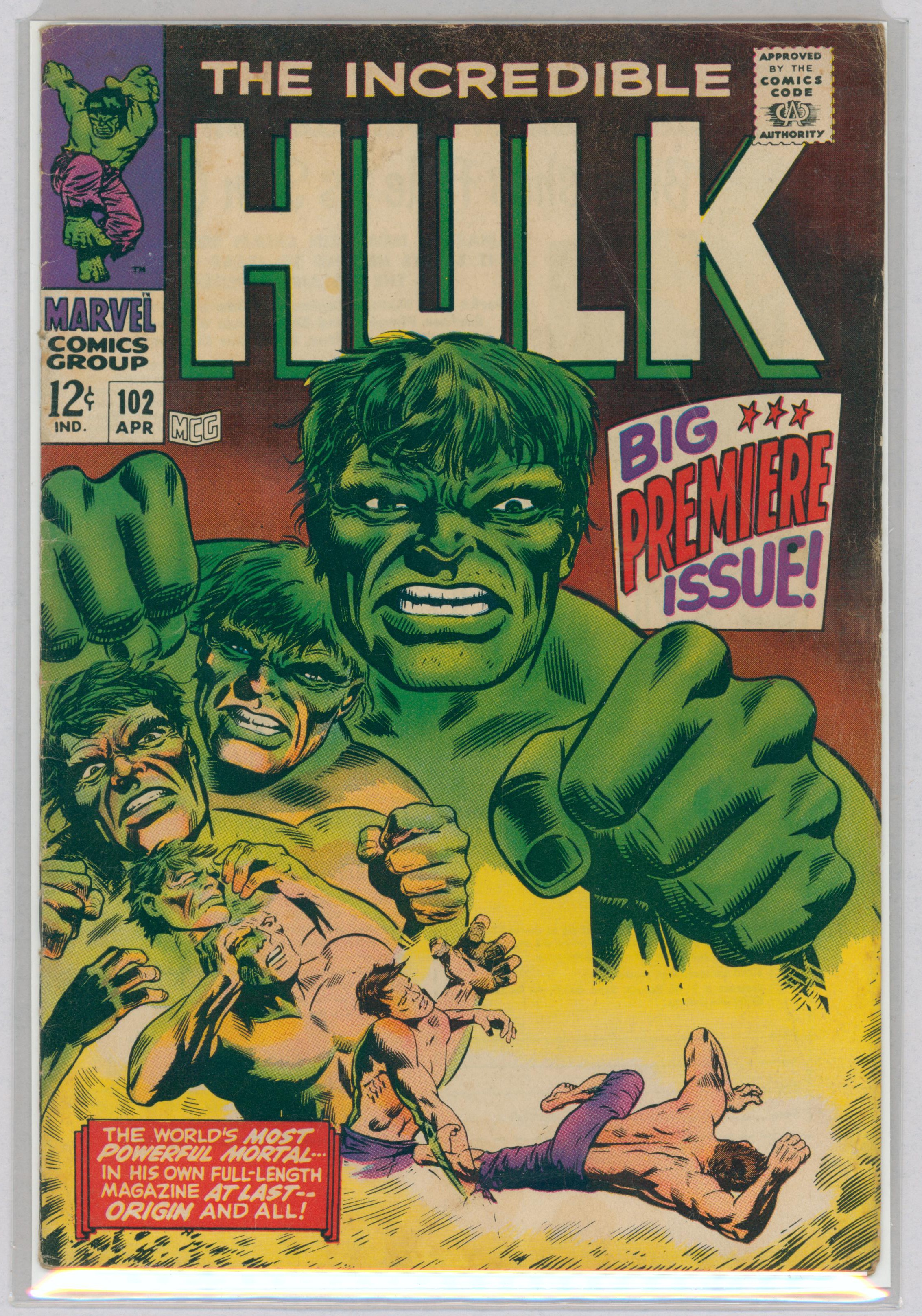 THE INCREDIBLE HULK #102 (Apr 1967, Marvel) - Key Issue: Titled Series starts again. Big Premiere