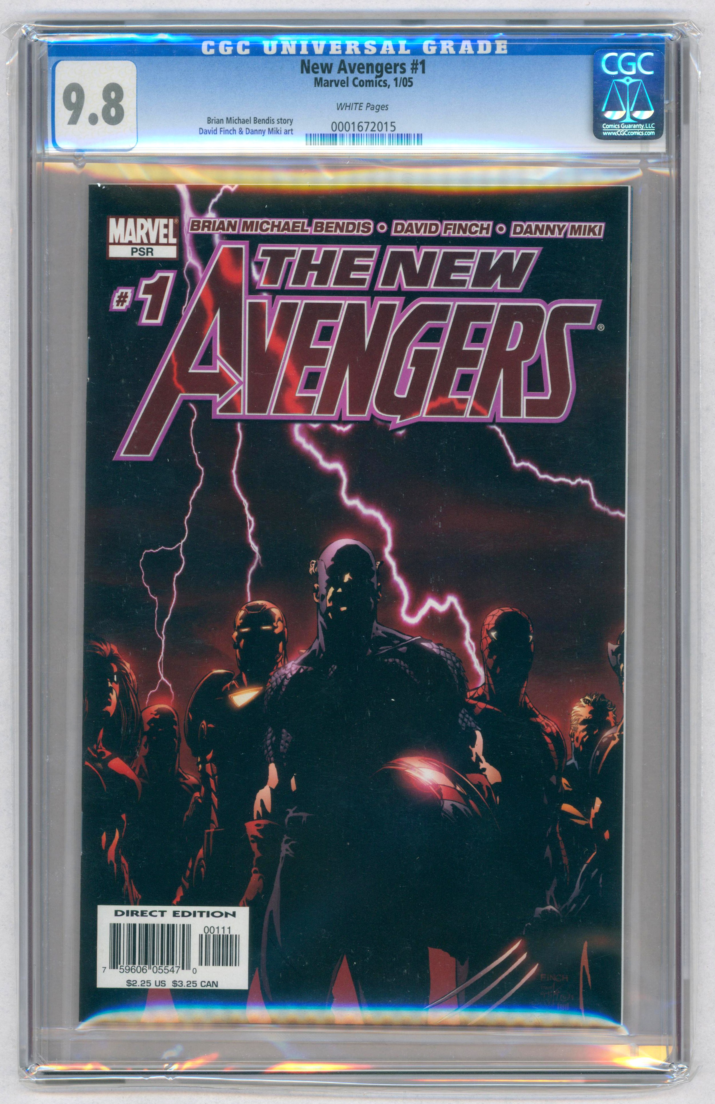 NEW AVENGERS #1 – (Jan. 2005 Marvel Comics) – GRADED 9.8 by CGC – Signed by Paul Jenkins on 11/22/