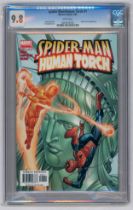 SPIDER-MAN/HUMAN TORCH #1-(July 2005)-Graded 9.8 by CGC. Doctor Doom appearance. Dan Slott story, Ty