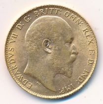 Edward VII 1906 full gold sovereign fine.