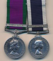 QEII medal pair awarded to M936538V D.A.WELCH, includes; GSM with South Arabia clasp inscribed M.