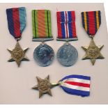 Second World War – Medal group including; 1939-1945 War Medal, The Defence Medal, The 1939-1945