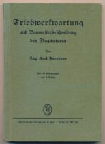 German Third Reich era Engine Maintenance and Model Description of Aircraft Engines guide, with 59