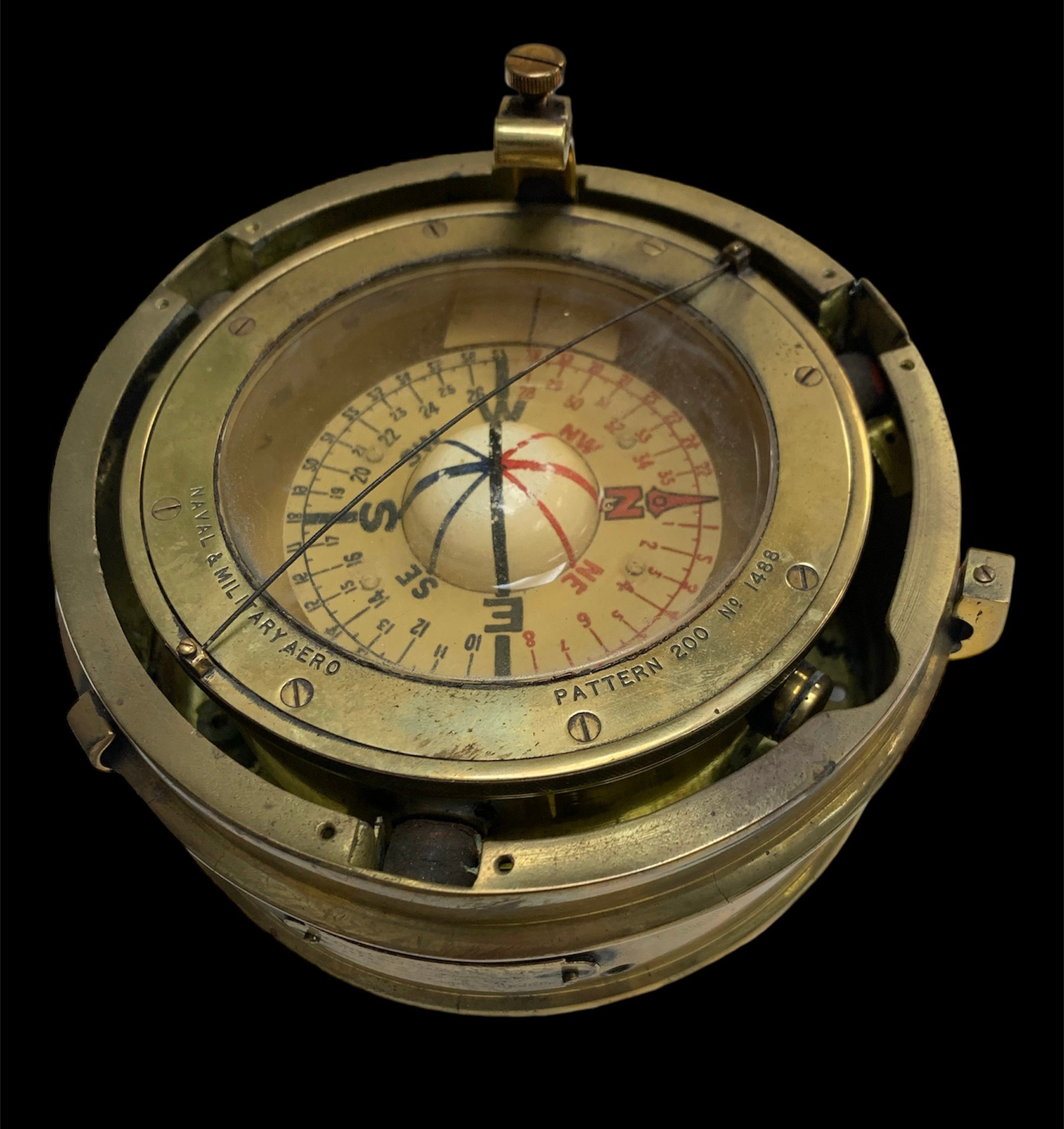 Compass, a good early 20th Century Naval and Military Aero Compass Pattern 200, No. 1488, by Whyte - Image 8 of 8