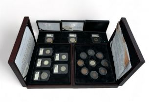 Collection of modern GB slabbed coins and sets with cased 2017 DateStamp Year set (£5 x 2, £2 x