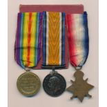 First World War - 1914-15 Star trio to TZ/4261 R. Osborne A.B. R.N.V.R. All are officially marked (