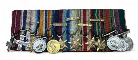 Unattributed Miniature Medal group, to include; MBE Civilian Medal, Military Cross GVI, 1914 Star