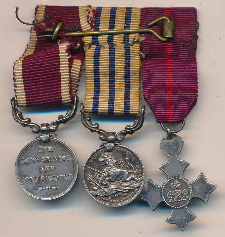 Three good quality miniature medals with MBE (Military) breast badge, British South Africa Company’s - Image 2 of 2