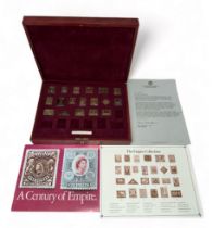 The Empire Collection of Gold Plated 925 Silver Stamps. Seven out of the twenty five are missing.