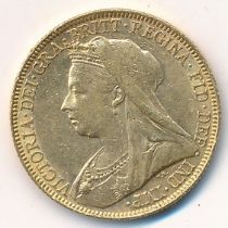 Victoria 1898S full gold sovereign fine.