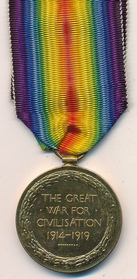 First World War - Victory Medal to S-27229 Pte F.E. Henley Rif Brig about mint. Frederick Henley was - Image 2 of 2