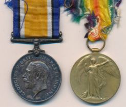 First World War - British War Medal and Victory Medal to 20289 Cpl J. Moore R.F.C. very fine. John
