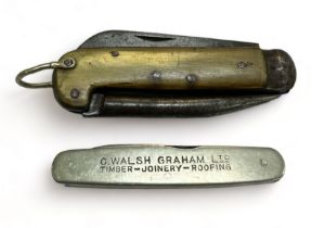 William Rodgers folding knife, with one folding knife marked for William Rodgers Sheffield and one