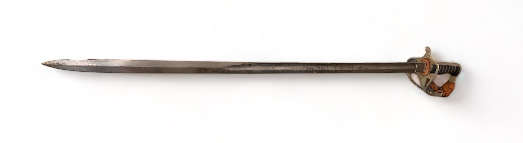 George V Royal Artillery 1821 pattern Officer’s Sword, blade etched to both sides, one side with