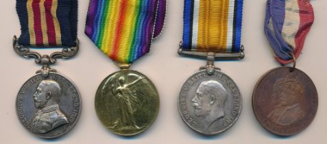 First World War – First World War Medal Group awarded to 306824 PTE J. COX. R. WAR. R. Including