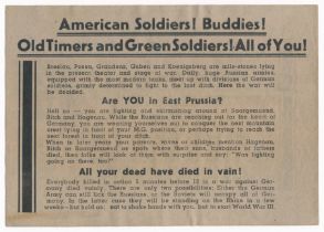 American Soldiers! Buddies! Old Timers and Green Soldiers! All of You! - Second World War German