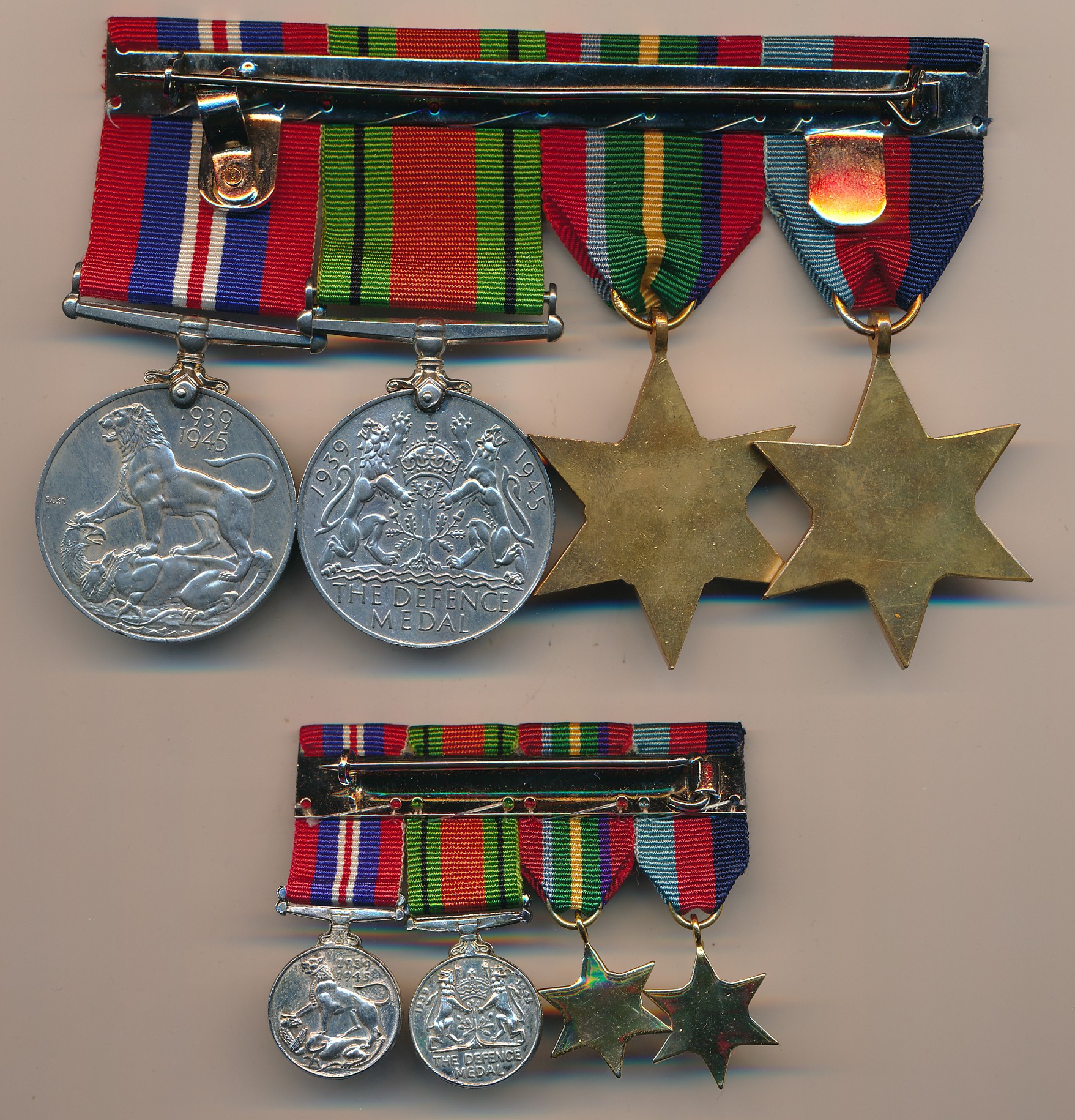 Second World War - Second World War medal group to include; 1939-1945 Star, Pacific Star, Defence - Image 2 of 2