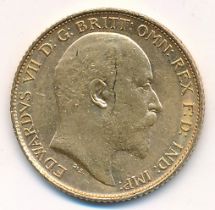 Edward VII 1903S half sovereign fine.