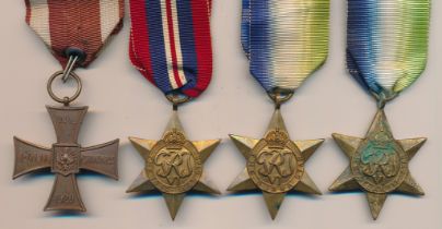 Second World War - Small medal range with WW2 1939-1945 Star, Atlantic Star, copy Atlantic Star,