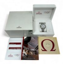 2008 Beijing Olympics Omega Speedmaster Chronograph. 39mm with full Set of Box, Papers, Warranty