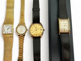 Four Avia watches. Includes an Avia tank watch (boxed), an Avia Matic 17 jewel watch, a gents quartz