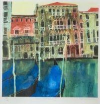Susan Brown (British, Contemporary), ‘ Colours of Venice III ‘ limited edition print. Signed, titled
