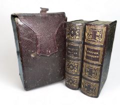The Book of Common Prayer & Proper Lessons, pair of miniature books in custom case, published by