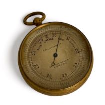 Callaghan & Co, 19th Century pocket Barometer by Callaghan & Co, 23A New Bond St London, gilt