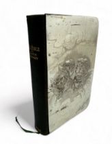 Hallmarked silver Holy Bible cover with cherub decoration, hallmarked for London, 1905 with WG