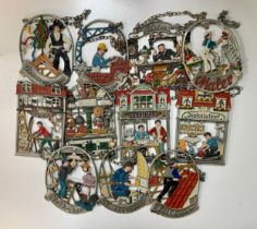 German range of traditional pewter decorative hangings. Covering various professions and