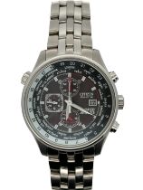 Citizen Eco Drive Royal Air Force Red Arrows. B612-5069149. Dark grey dial with triple subsidiary