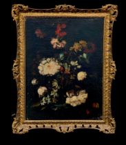 Dutch School 18th / 19th Century Floral still life oil on canvas, without visible signature.