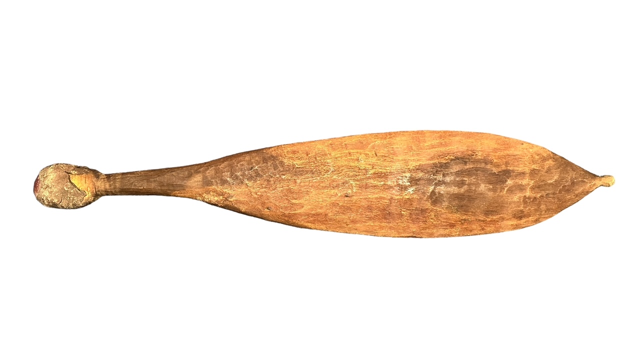 Aboriginal Woomera or spear thrower, used by the Aboriginal people to throw spears a greater