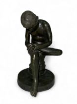 After the antique, Italian Grand Tour bronze statue of ' Spinario ' The Thorn Puller or Boy with