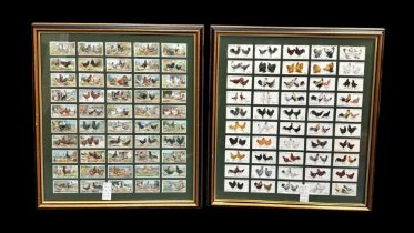 A range of 5 attractively framed cigarette card sets / part sets with Ogden's Poultry 1st (25 cards)