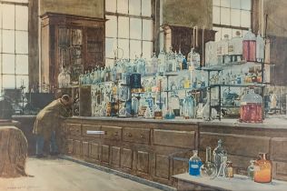 Norman Wilkinson (British, 1878-1971), ‘ The Company’s Research Laboratory, Fulham ’, watercolour on
