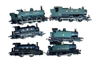 OO gauge unboxed tank locomotives, generally excellent to good plus, with 0-4-0T LMS black 16023 (