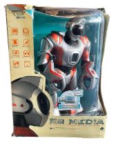 RS Media WowWee Robot No. 8061, connects to PC, USB, MP3 & SD card (untested), approx. H60cm,