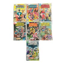 Freedom fighters: 1970s Nos 5, 6, 9, 12, 13, 14, 15: All 7 copies bagged & boarded, NM.