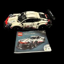 Lego Technic Porsche 911 RSR No. 42096, generally excellent built example with instructions