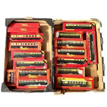 Hornby coach collection, range of liveries, generally excellent in excellent to good boxes. Contents