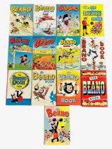 Selection of The Beano Books to include. 1961 some spine wear, 1962 lamination on spine has some