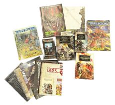 Warhammer Posters & Fantasy Novels. 5x Warhammer posters, Eavy Meatal painting guide book and a