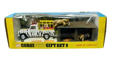 Corgi Lions of Longleat Gift Set No. GS8, generally excellent in excellent to good plus window