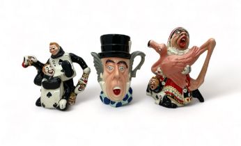 Alice in Wonderland Cardew Collectables, range of three novelty teapots relating to Alice in