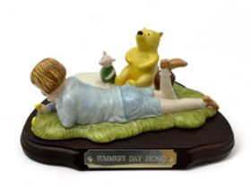 Royal Doulton Winnie the Pooh Collection "Summers Day Picnic" No.WP21 on wooden plinth, Limited