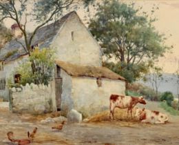 Ralph William Bardill (British, 1876-1935), ‘ Hillside Farm – North Wales ‘ watercolour on paper.