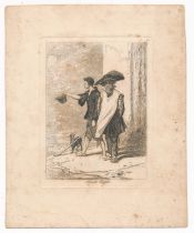 John Sell Cotman (British, 1782-1842), Libor Studiorum: Plate 45, French Beggars etching.