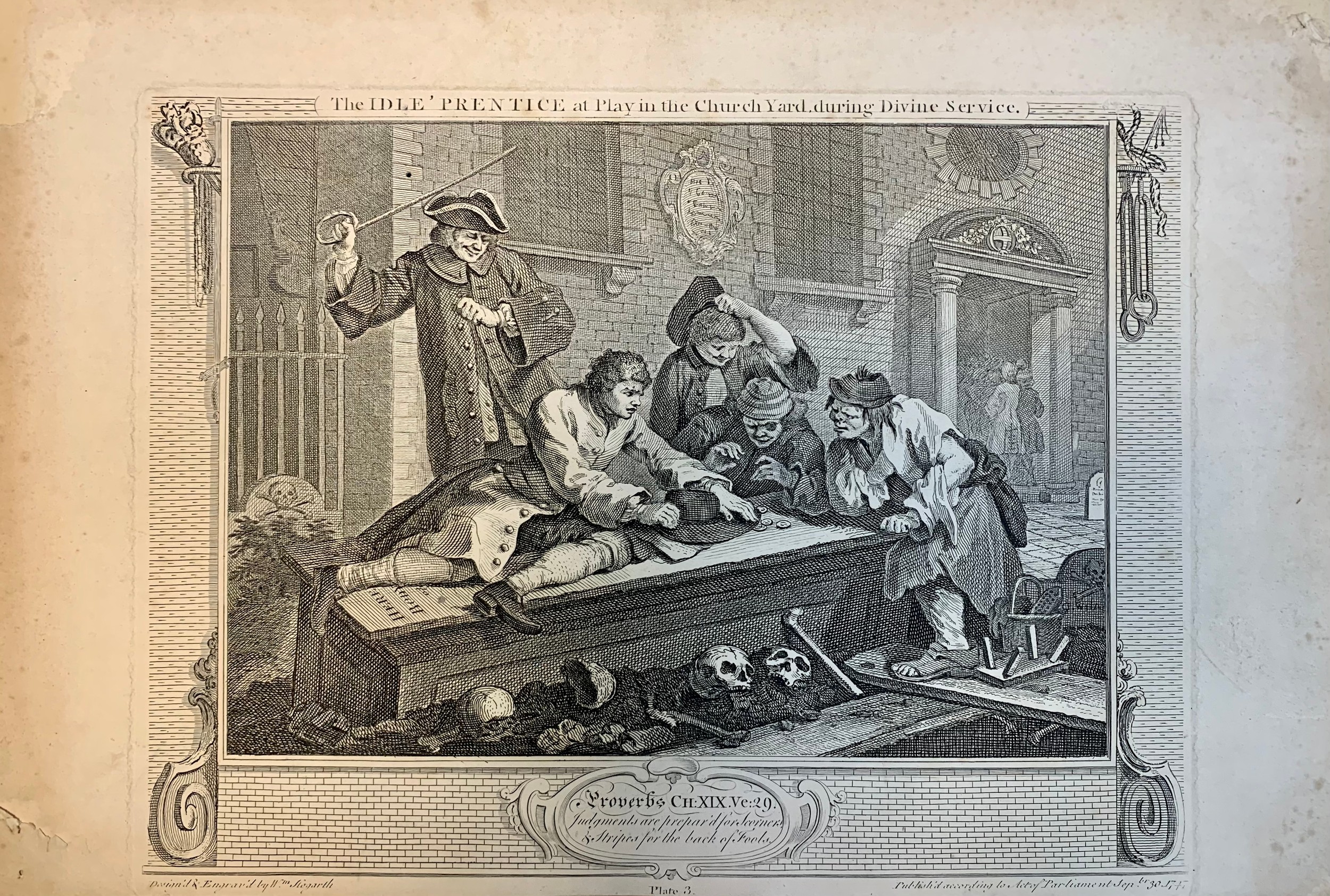 William Hogarth (British, 1697-1764), nine 18th Century Prentice plates etchings to include; The - Image 7 of 10